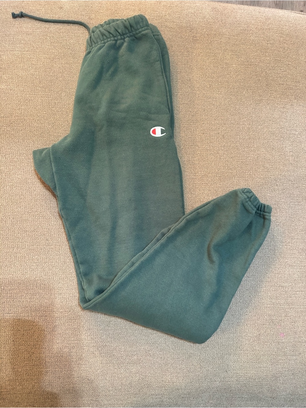 Champion Kids Green Fleece Joggers with Logo